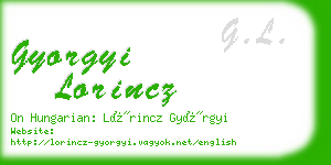 gyorgyi lorincz business card